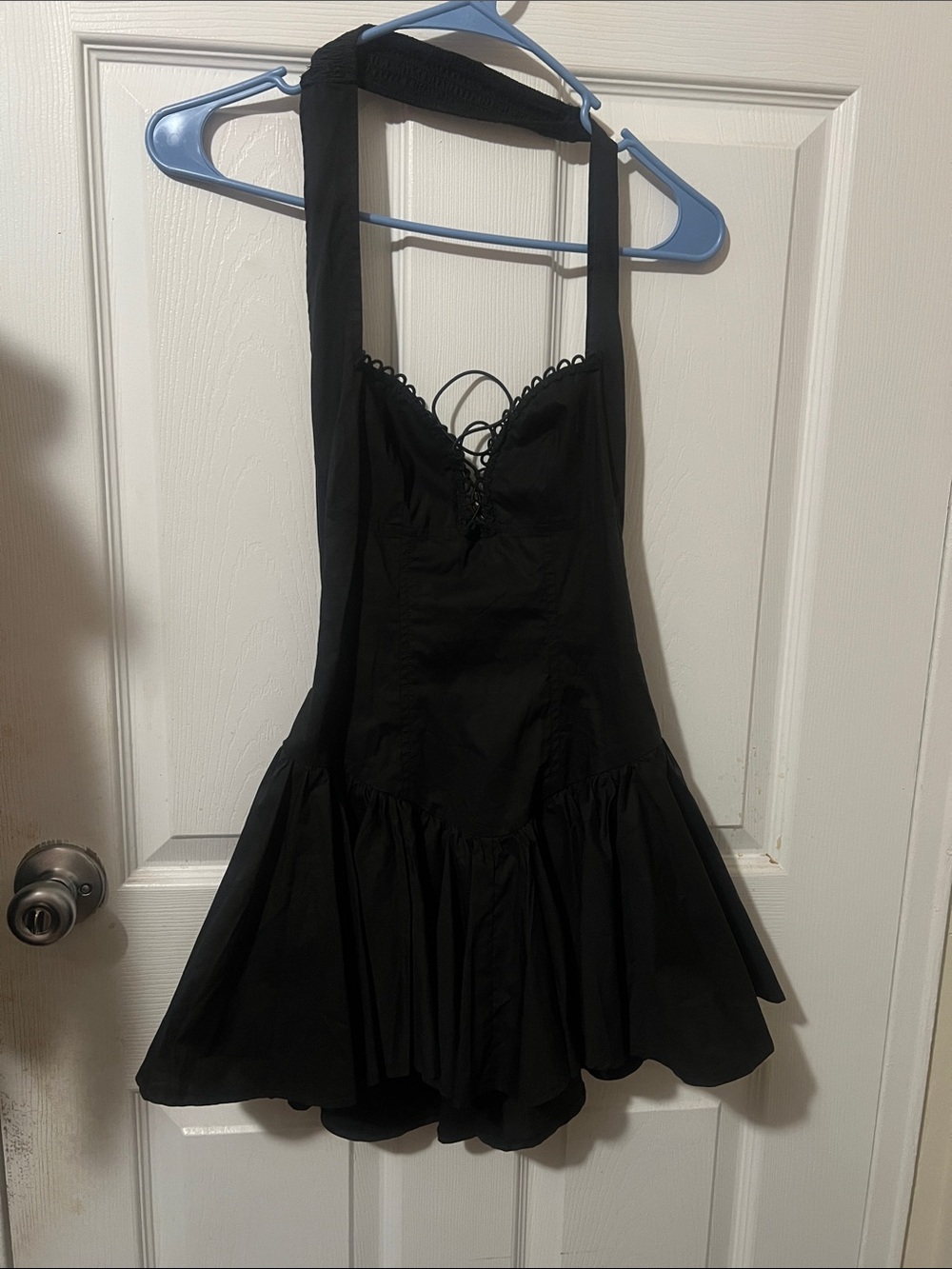 Black Halter Ruffle romper